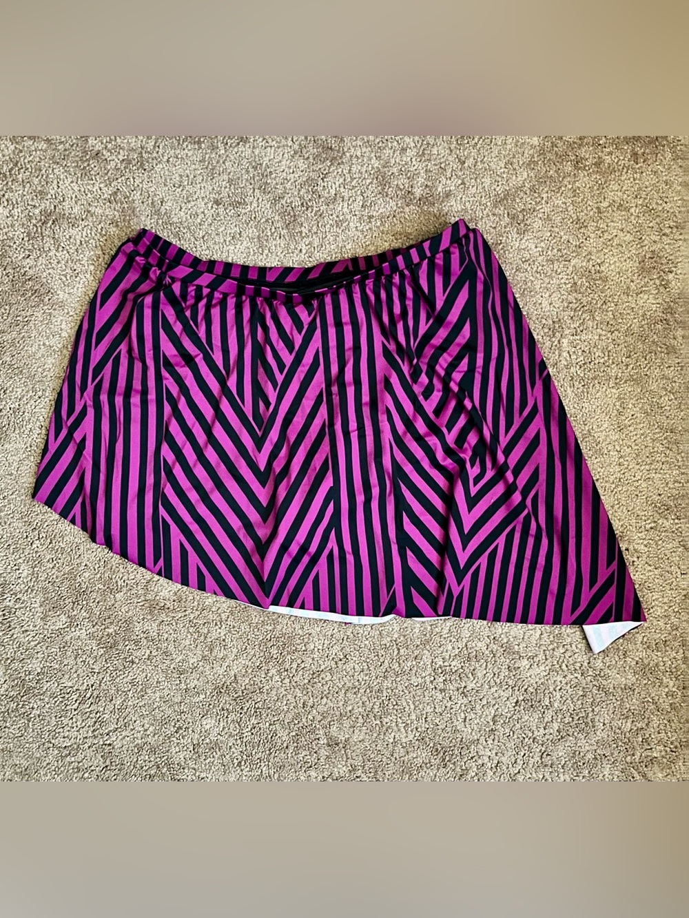 torrid Black and Purple Chevron-Stripe Skirt